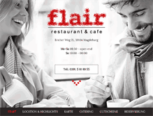Tablet Screenshot of cafe-flair.de